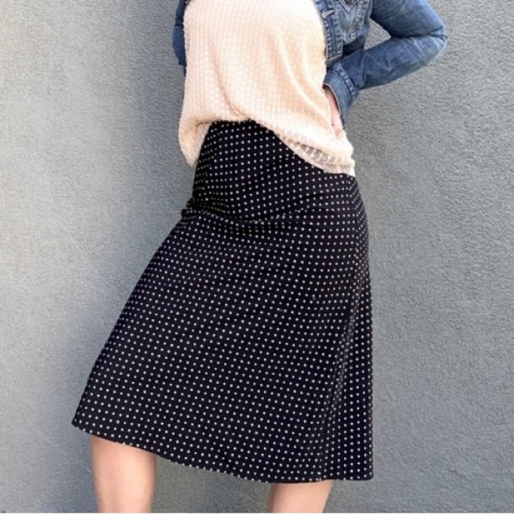 Sanctuary Black Polka Dot Midi Skirt